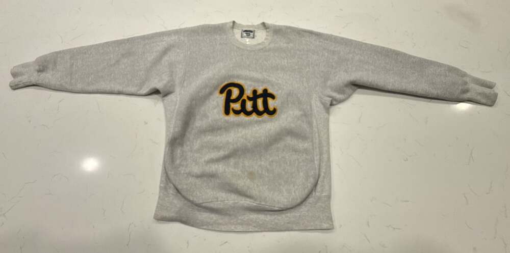 Lee Pitt Sweatshirt Size L Vintage Cross Grain Grey